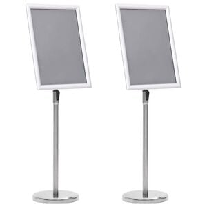 vidaXL Plakati alused 2 pcs H&otilde;bedane 45 x 32,7 x 108 cm Alumiinium