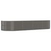 vidaXL aia taimekast, hall, 367x140x68 cm, galvaniseeritud teras