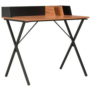 vidaXL laud, must ja pruun, 80 x 50 x 84 cm