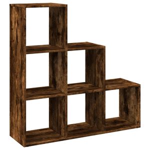 vidaXL ruumijagaja 3 korrust, suitsutamm, 99x29x99 cm, tehispuit