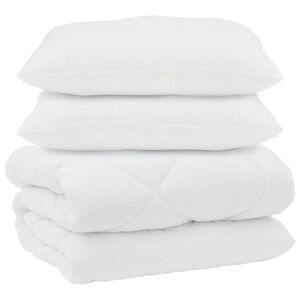 vidaXL Tek padjadega padjaga 3 pcs Valge Mikrofiber ja allahindlused