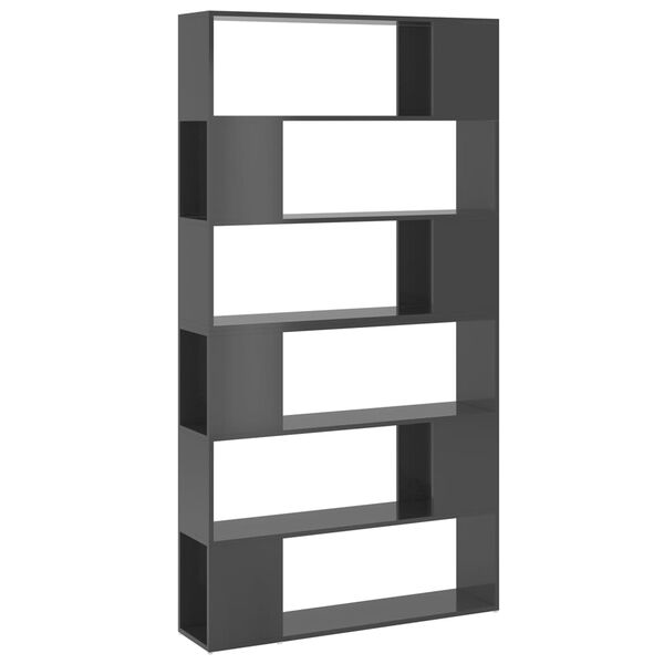 vidaXL raamaturiiul/ruumijagaja, k&otilde;rgl&auml;ikega hall, 100 x 24 x 188 cm