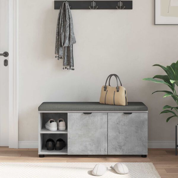 vidaXL Hallipink padjaga &Uuml;ksv&auml;rviline Betoonhall 100 x 38 x 46 cm