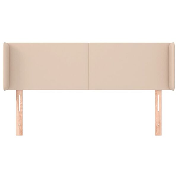 vidaXL voodipeats servadega, cappuccino, 147x16x78/88 cm, kunstnahk