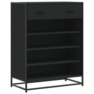 vidaXL jalatsikapp, must, 75x38x97,5 cm, tehispuit