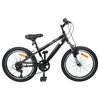 vidaXL M&auml;gi Bike 24 Tolli 6-Kiirus 8-12 aastastele Must