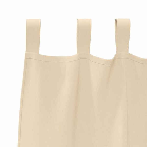 vidaXL Kardinad r&otilde;ngastega 2 pcs cream 260 x 140 cm Pol&uuml;ester