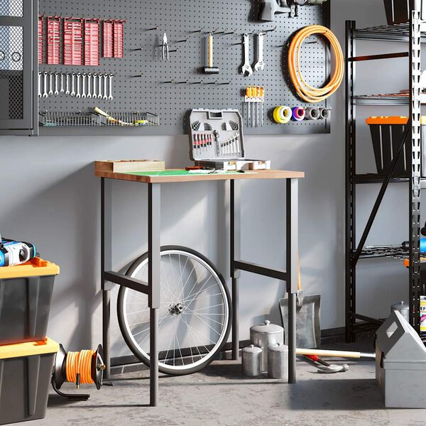 vidaXL töölaud, helepruun, 80x60x(71,5-98) cm, tammepuit