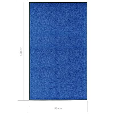 vidaXL uksematt pestav, sinine, 90 x 150 cm