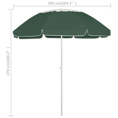 vidaXL päikesevari, roheline, 300 cm