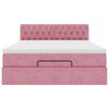 vidaXL Ottomani voodi madratsiga Roosa 140x200 cm samet