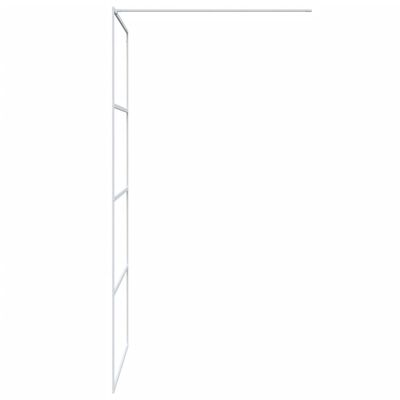 vidaXL dušinurga sein, valge, 100 x 195 cm, läbipaistev ESG-klaas