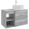 vidaXL Vannitoa m&ouml;&ouml;bleset 2 pcs Hall Sonoma Tehispuit
