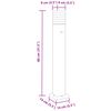 vidaXL pistikupesaga aia lambipost, must, 80 cm, alumiinium