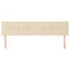 vidaXL voodipeatsid, kreemjas, 200x5x78/88 cm, kangas