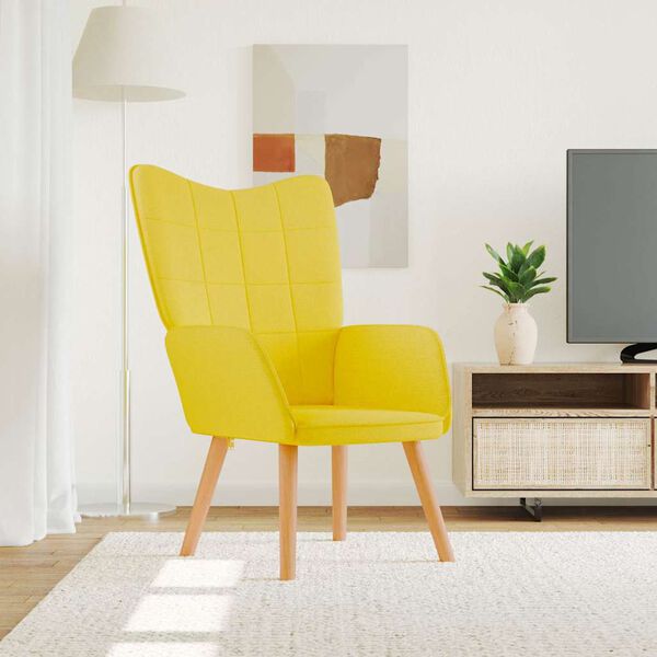 vidaXL puhketool, sinepikollane, kangas