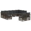 vidaXL Aia Diivanikomplekt 11 pcs Hall pol&uuml;rotang