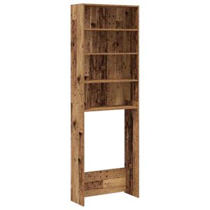 vidaXL Pesumasina Kapp Vana Puit 64x24x190 cm