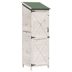 vidaXL Aiashed Valge 59,5 x 56 x 176,5 cm Tugev kuusepuit