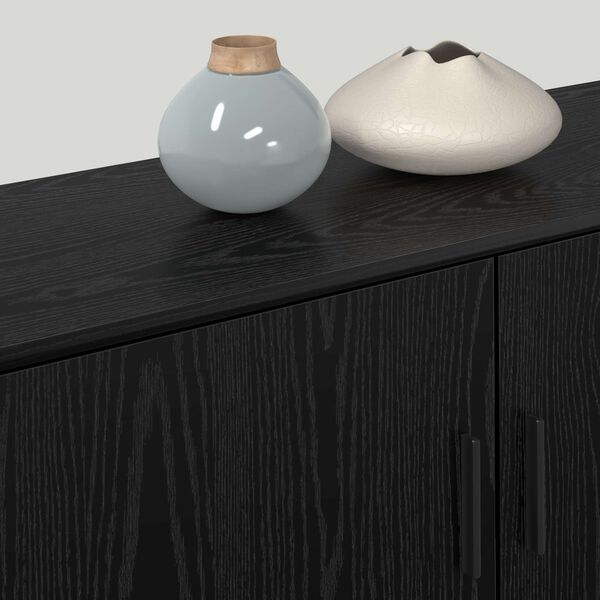 vidaXL Seinale paigaldatav TV kappi komplekt 2 pcs Must tamm