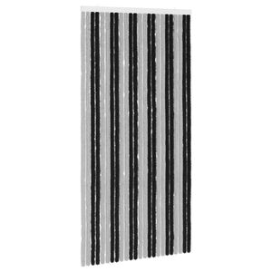 vidaXL S&auml;&auml;sev&otilde;rk Chenille Hall ja must 100 x 200 cm 100% PP