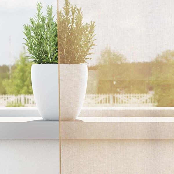 vidaXL Aasadega Voile kardinad 2 tk Liiv 140x225 cm