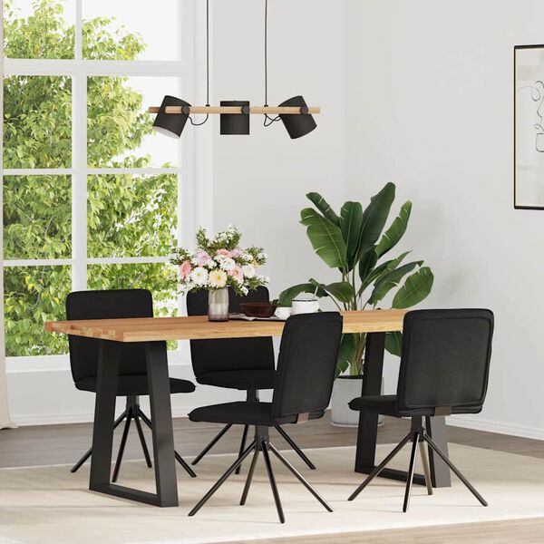 vidaXL s&ouml;&ouml;gitoolid 4 tk, must, kangas