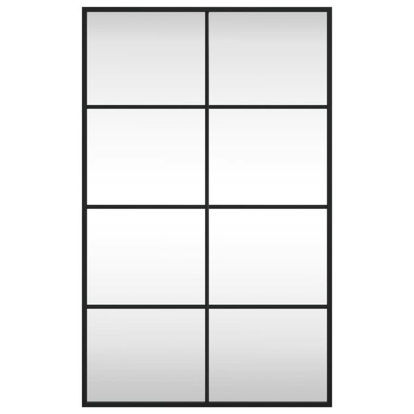 vidaXL seinapeegel, must, 50 x 80 cm, ristkülikukujuline, raud