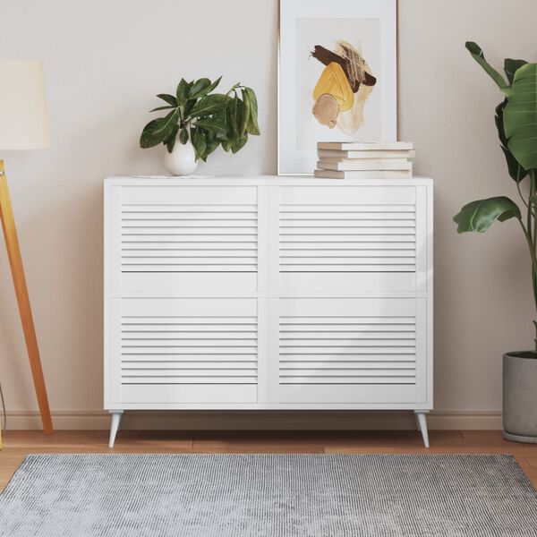 vidaXL kapiuksed, v&otilde;rega disain 4 tk valge 39,5x59,4 cm m&auml;nnipuit