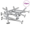 vidaXL Puidust Kruvid 12 tk H&otilde;bedane M6 x 70 mm Teras