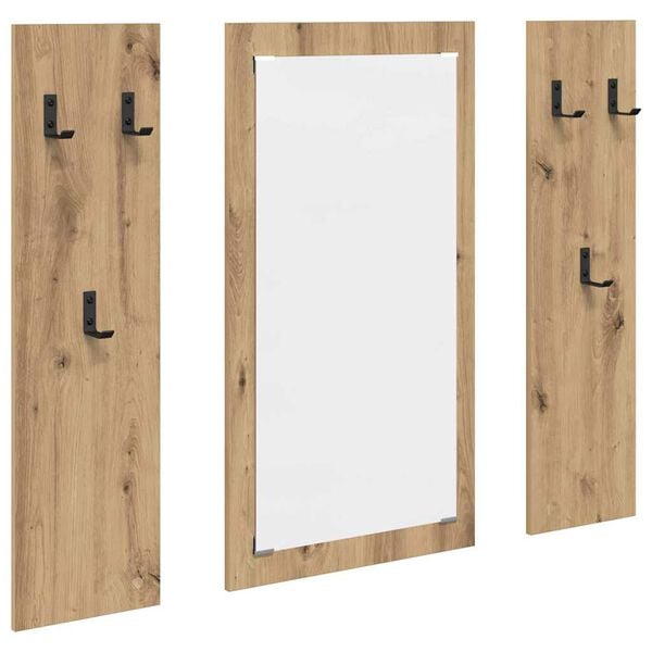 vidaXL Seinale kinnitatav riidepuu käsitöötamm 96 x 1.5 x 90 cm