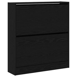 vidaXL Kinga kapp 80 x 21 x 87,5 cm Tehispuit Must tamm