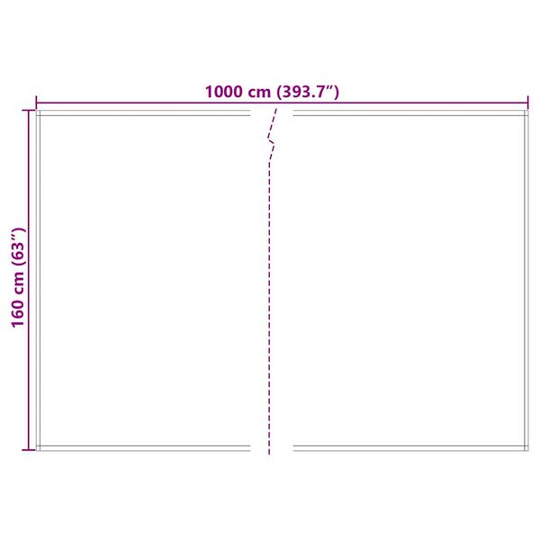 vidaXL Varju asendus Kollane ja Hall 1000 x 160 cm Pol&uuml;ester kangas