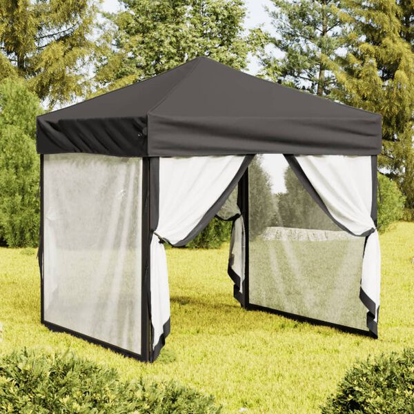 vidaXL kokkupandav peotelk seintega, antratsiithall, 2 x 2 m