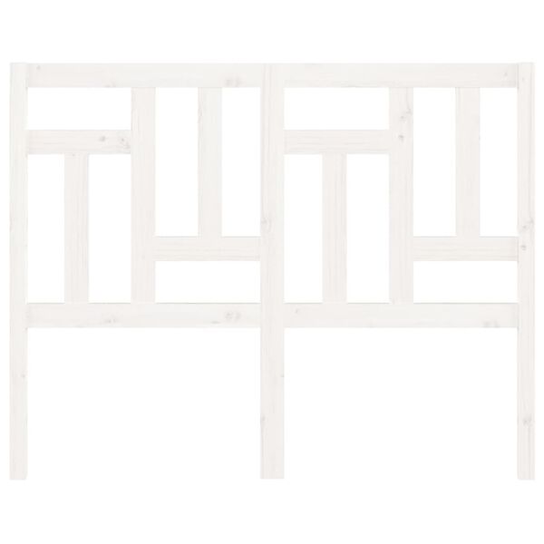 vidaXL voodipeats, valge, 205,5x4x100 cm, männipuit