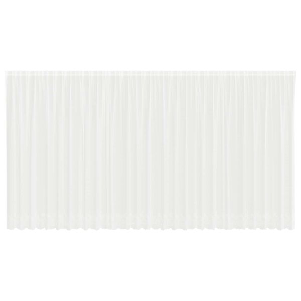 vidaXL Lina Kardin kardinatega Lilled Valge 220 x 750 cm Pol&uuml;ester
