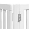 vidaXL kokkupandav koerav&auml;rav uksega, 6 paneeli, valge 480 cm, pappel