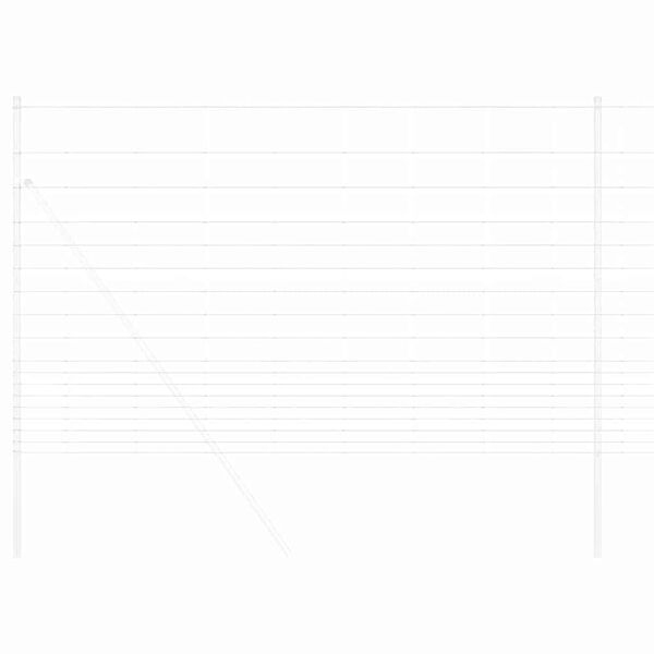 vidaXL Karjamaa-aed Hõbedane 50 x 1,5 m Tsingitud teras