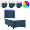vidaXL kontinentaalvoodi madrats, LED, tumesinine, 90x200 cm, samet