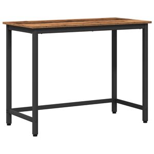 vidaXL laud Vana puit 80 x 50 x 76,5 cm T&ouml;&ouml;deldud puit ja teras