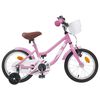 vidaXL Laste Bike 14 Tolli 3-5 Aastat Hele roosa
