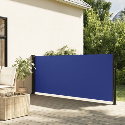 vidaXL lahtitõmmatav külgsein, sinine, 100 x 500 cm
