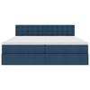 vidaXL Laos voodi madratsiga peaga Sinine 180 x 200 cm Kunstnahk