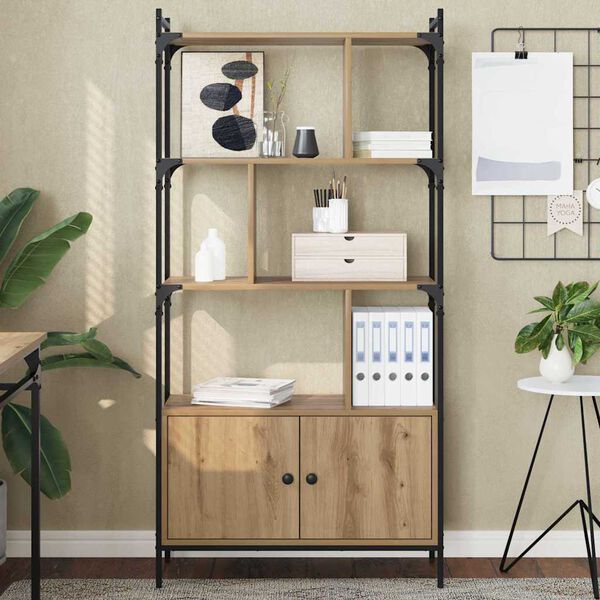 vidaXL Raamatukapp Tehispuit