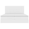 vidaXL Voodi hoiukohaga ja madratsiga peaga PUHAS VALGE 180 x 200 cm