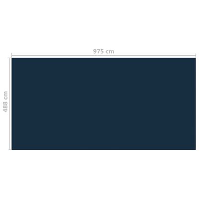 vidaXL ujuv PE ümmargune basseinikile, 975 x 488 cm, must ja sinine