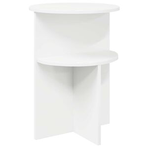 vidaXL K&uuml;lglaud ladustamisega Valge &Oslash; 39,5 x 55 cm Tehispuit