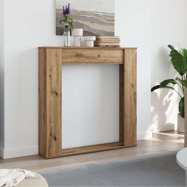 vidaXL kamina &uuml;mbritsev osa, k&auml;stit&ouml;&ouml;tamm, 100x20x100 cm, tehispuit