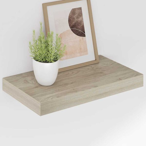 vidaXL seinariiulid, 4 tk, tammev&auml;rvi, 40 x 23 x 3,8 cm MDF