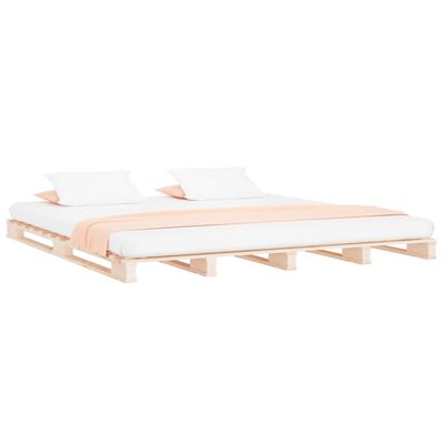 vidaXL kaubaalustest voodi, 150 x 200 cm, männipuit